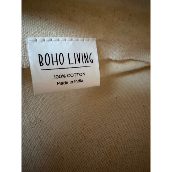 Boho Living Christmas Tote Bag OS Pink Green Ho Ho Ho Theme Holiday Shoulder - Picture 2 of 10